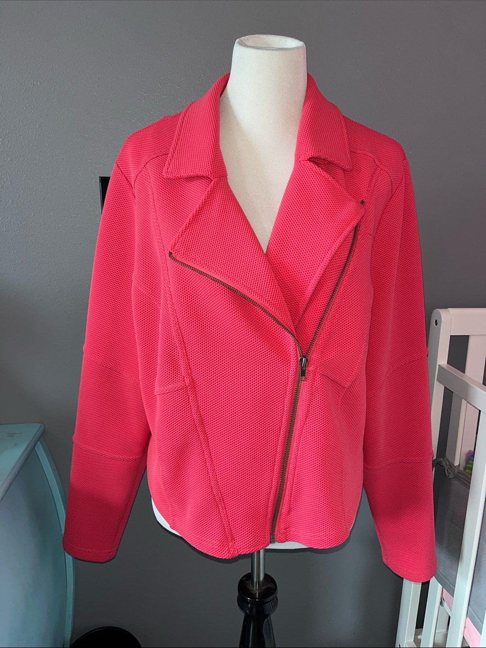 Torrid hot pink moto jacket size 2x